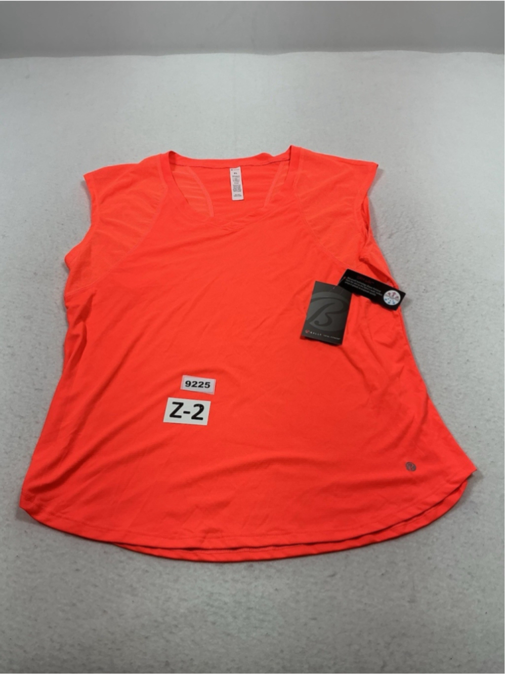 Womans NWT Bally Flamewater Sleeveless Active Shirt XL Orange